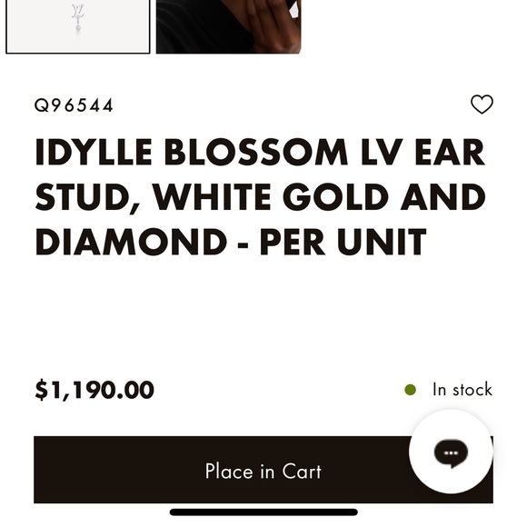 Louis Vuitton silver/diamond earrings. - Picture 5 of 5